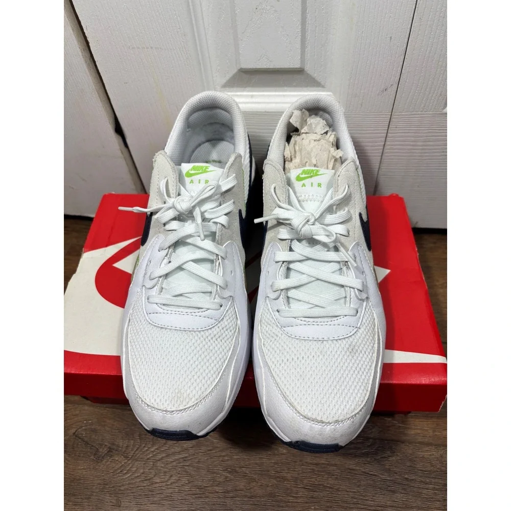 Nike Air Max Excee Men's White Gold‎ Black Neon Running Shoes Size 9.5